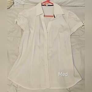 Express White Short Sleeve button down Medium